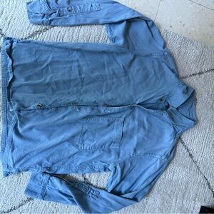 Men's Casual Blue Button Down Shirt